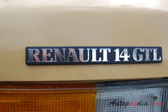 Renault 14 1976-1983 (1979-1983 GTL hatchback 5d), emblemat tył 