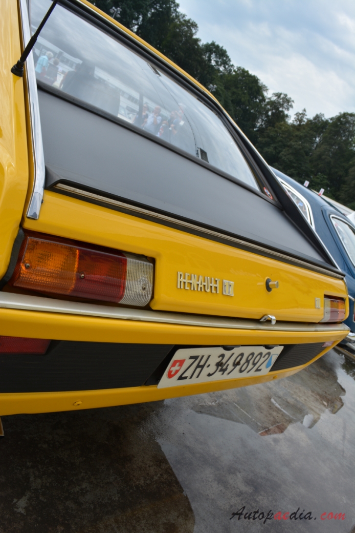 Renault 17 1971-1979 (1971-1976 pre-facelift TL Coupé 2d), rear view