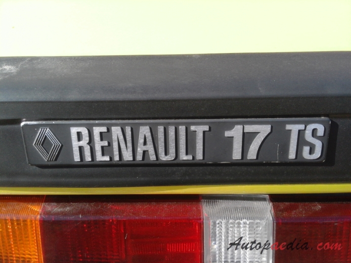 Renault 17 1971-1979 (1976-1979 facelift TS Coupé 2d), emblemat tył 