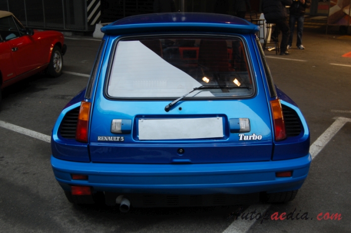 Renault 5 1972-1996 (1980-1986 Turbo), rear view