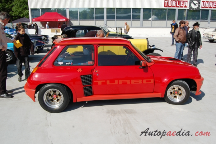 Renault 5 1972-1996 (1980-1986 Turbo), right side view