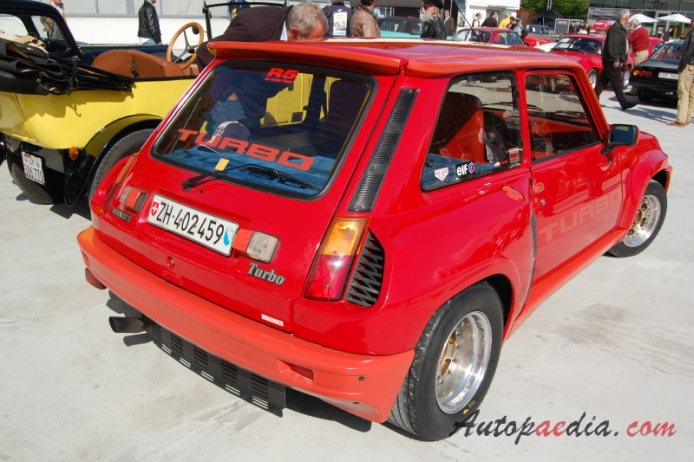 Renault 5 1972-1996 (1980-1986 Turbo), right rear view