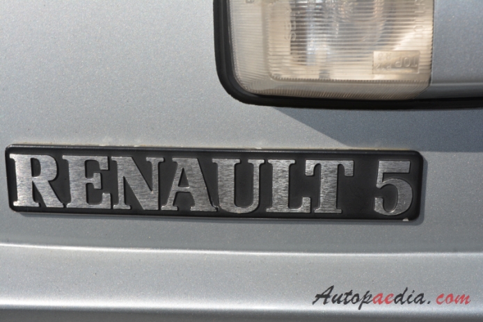 Renault 5 1972-1996 (1980-1986 Turbo), rear emblem  