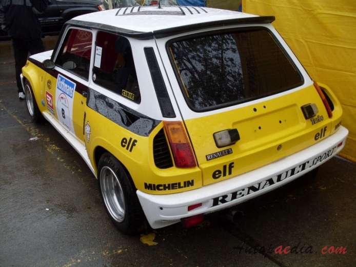 Renault 5 1972-1996 (1982 Turbo 1),  left rear view