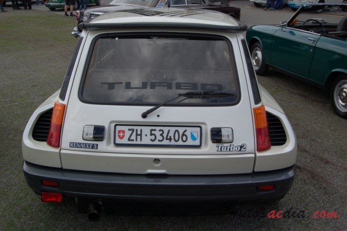 Renault 5 1972-1996 (1983-1986 Turbo 2), rear view