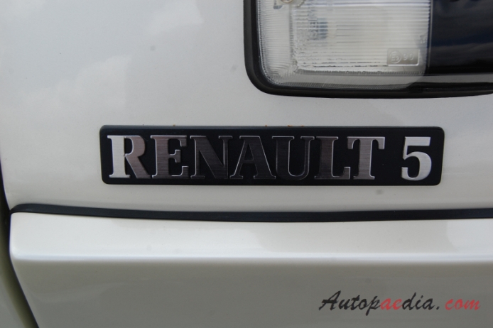 Renault 5 1972-1996 (1983-1986 Turbo 2), emblemat tył 