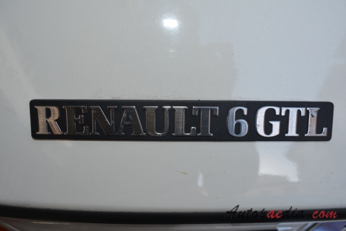 Renault 6 1968-1986 (1978-1986 GTL hatchback 5d), rear emblem  