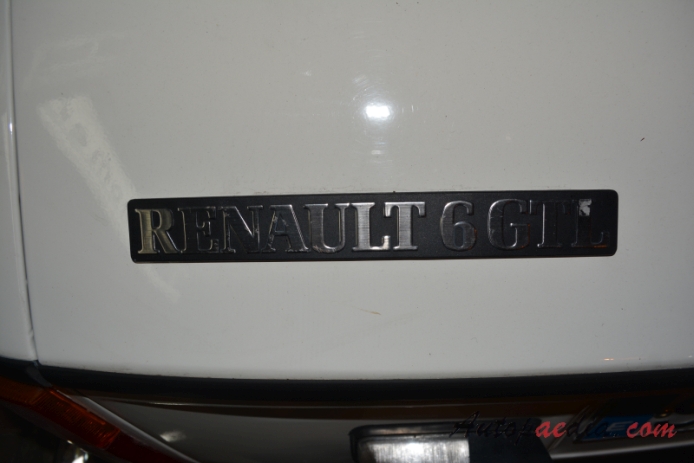 Renault 6 1968-1986 (1978-1986 GTL hatchback 5d), emblemat tył 