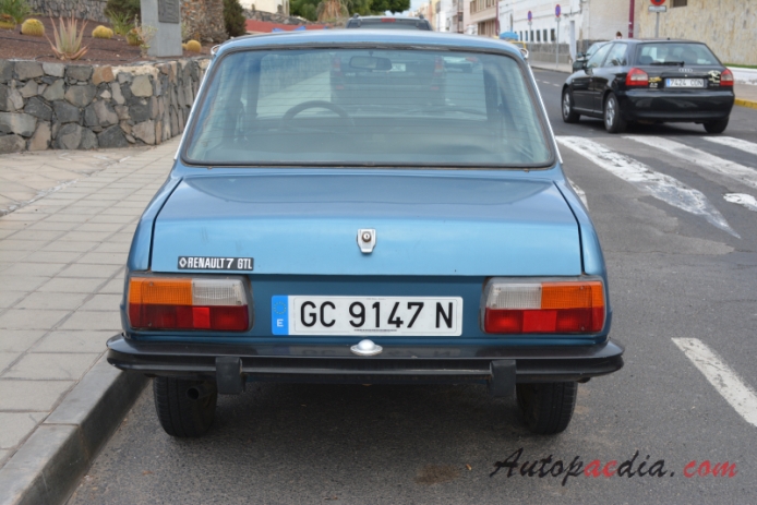 Renault 7 1974-1984 (1979-1984 GTL sedan 4d), tył
