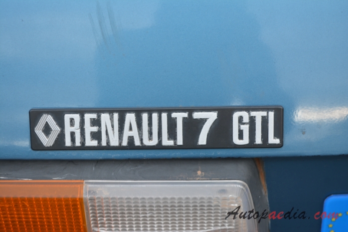 Renault 7 1974-1984 (1979-1984 GTL sedan 4d), rear emblem  