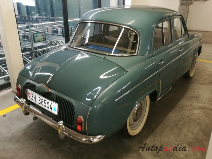 Renault Dauphine 1956-1967 (1961-1962 sedan 4d), right rear view