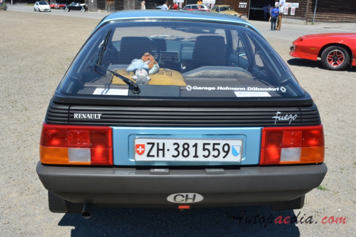 Renault Fuego 1980-1986 (1981 Coupé 3d), rear view