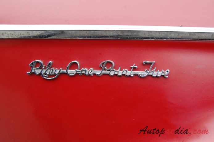 Riley One-Point-Five (1.5) 1957-1965 (sedan 4d), emblemat bok 