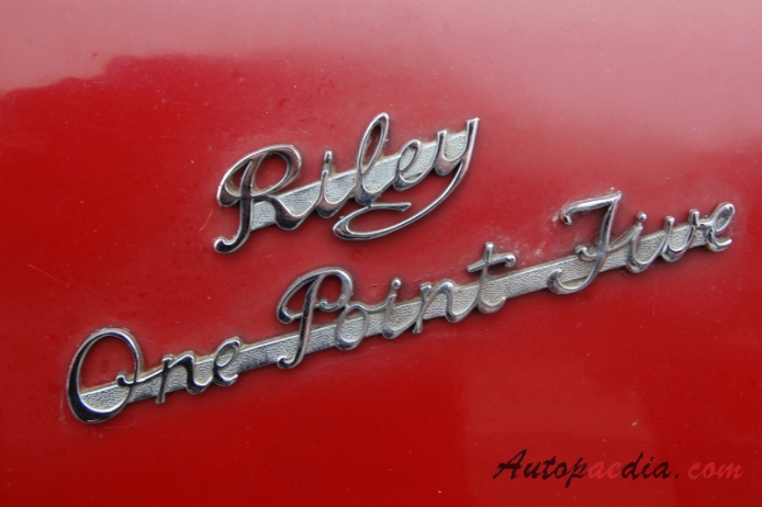 Riley One-Point-Five (1.5) 1957-1965 (sedan 4d), emblemat tył 
