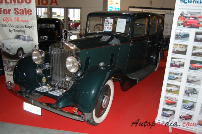 Rolls-Royce 25/30 1935-1938 (1936 Hooper saloon 4d), lewy przód