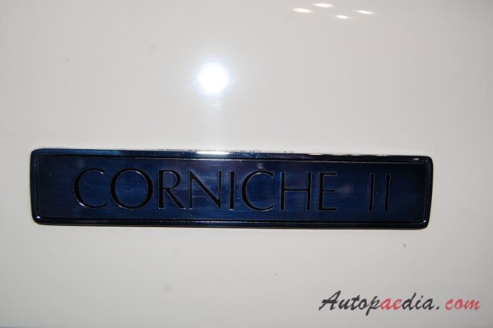 Rolls-Royce Corniche 1971-1996 (1987 Corniche II convertible), emblemat tył 