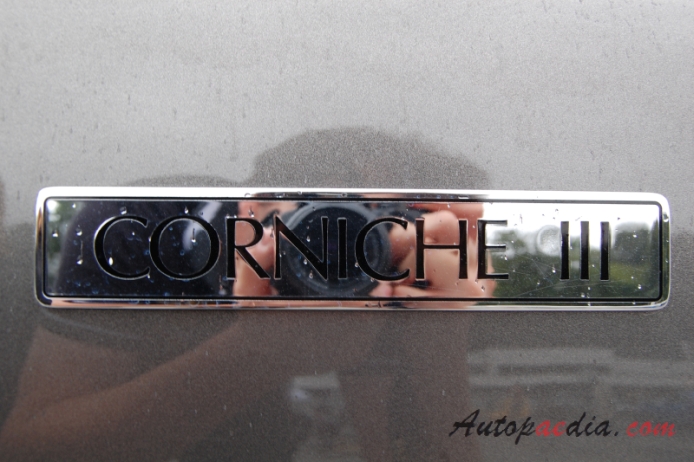 Rolls-Royce Corniche 1971-1996 (1990 Corniche III convertible 2d), emblemat tył 