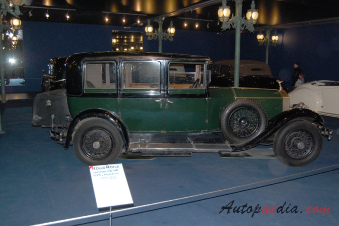Rolls-Royce Twenty (20HP) 1922-1929 (1925 saloon 4d), prawy bok