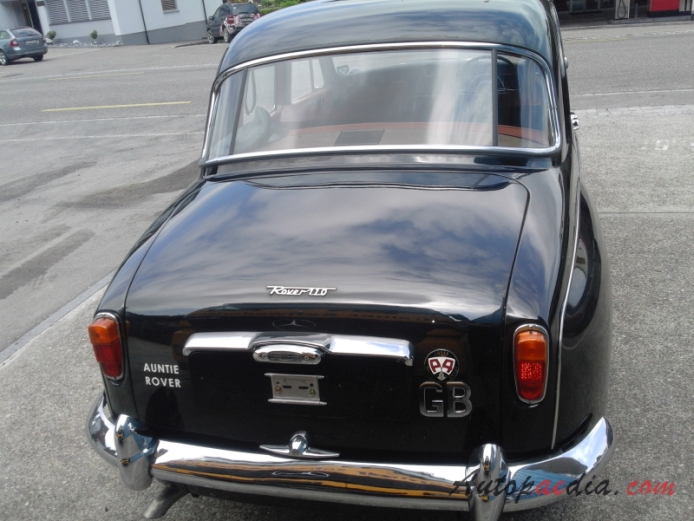 Rover P4 1949-1964 (1962-1964 Rover 110), tył