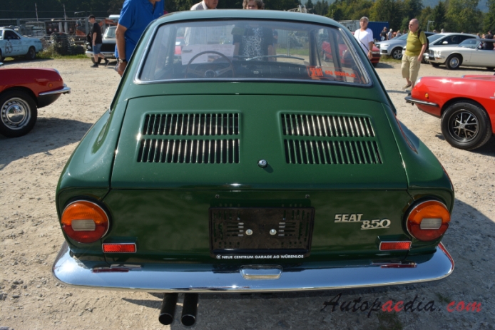 SEAT 850 Coupé 1966-1974 (1967 Coupé 2d), rear view