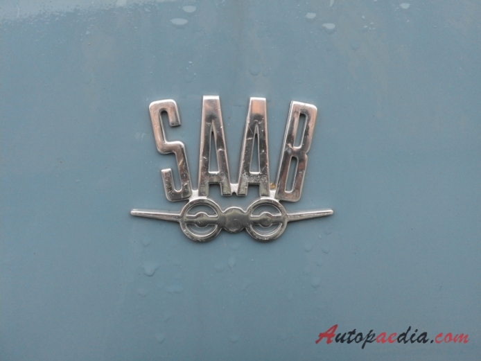 Saab 96 1960-1980 (1968 Saab 96 V4 sedan 2d), emblemat tył 
