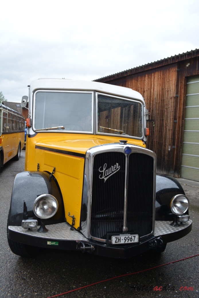 Saurer autobus Type C 1934-1965 (1948 Saurer L4C Hess Postauto P24531 Wegmüller Attikon), przód