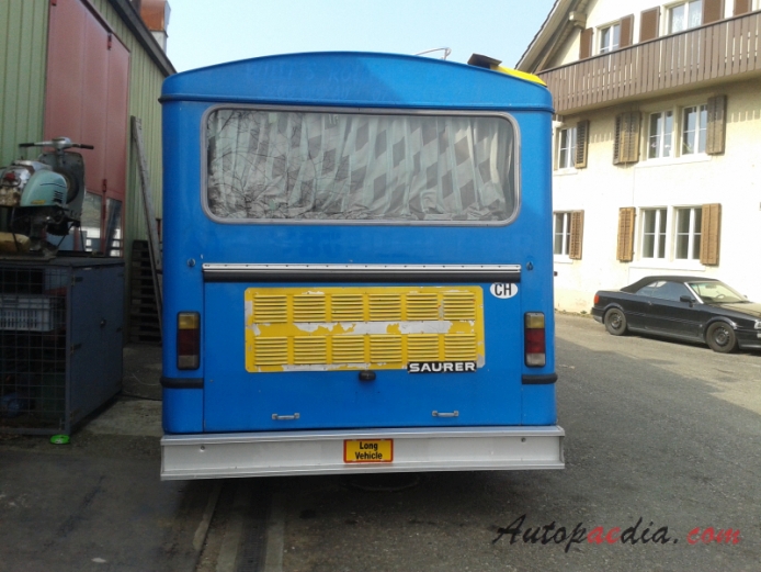 Saurer type SH 1976-1984 (Saurer SH 560-25 Ramseier and Jenser city bus 2d), rear view