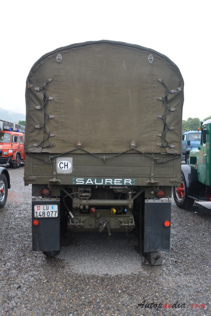Saurer M6 1940-1946 (CTDM 6x6 military truck), rear view