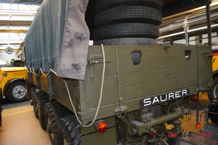 Saurer M8 1943-1945 (1945 8x8 military truck),  left rear view