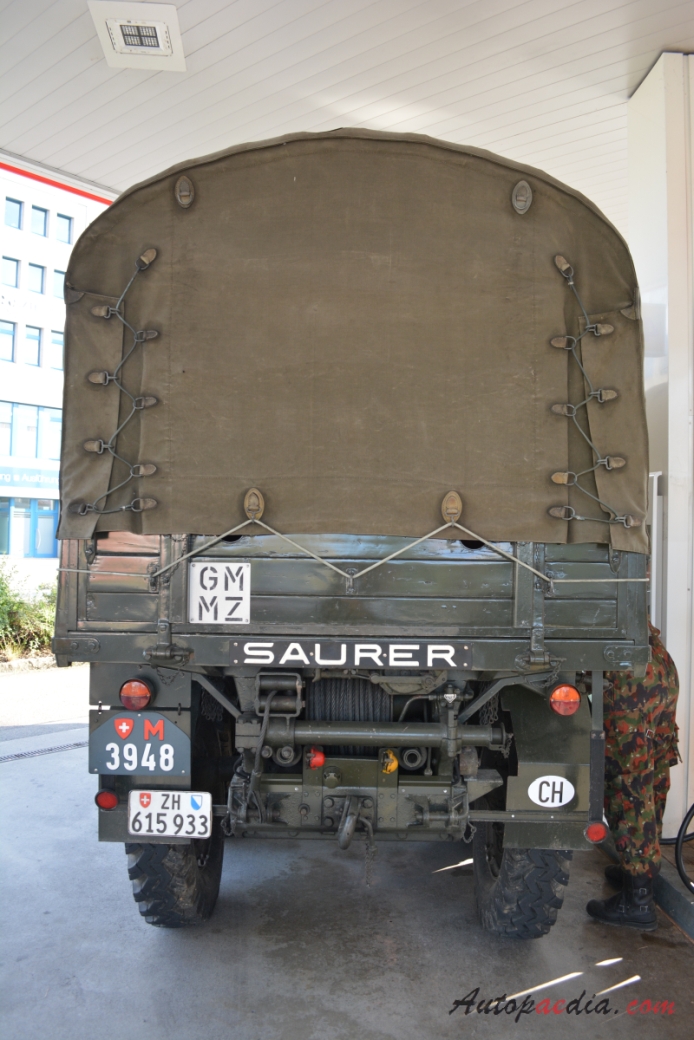 Saurer M8 1943-1945 (1945 GMMZ M 3948 8x8 military truck), rear view