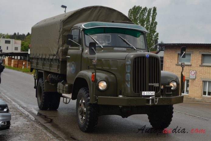 Saurer type D 1959-1982 (1967 Saurer 2DM 4x4 military truck), right front view