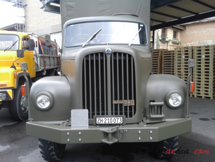 Saurer type D 1959-1982 (1972 Saurer 2DM 4x4 military truck), front view
