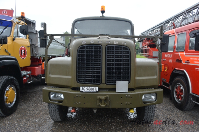 Saurer type D 1959-1982 (1974 Saurer D330N D2KT 6x4 dump truck military truck), front view