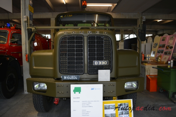 Saurer type D 1959-1982 (1979 Saurer D330N M 64804 6x4 dump truck military truck), front view