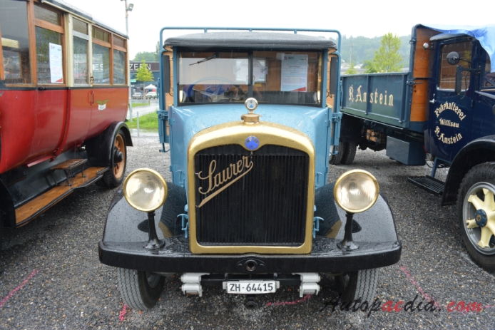 Saurer type B 1926-1939 (1932 Saurer 2B BR Alfred Schmid Transporte flatbed truck), front view