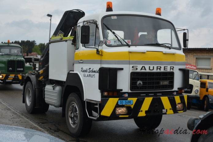 Saurer typ D 1959-1983 (1974-1983 Saurer D290 Ruedi Schmid Glarus 4x2 pomoc drogowa), prawy przód