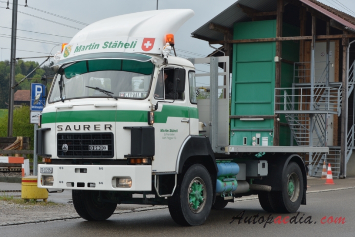 Saurer type D 1959-1983 (1978-1983 Saurer D290B Martin Stäheli 4x2 flatbed truck), left front view
