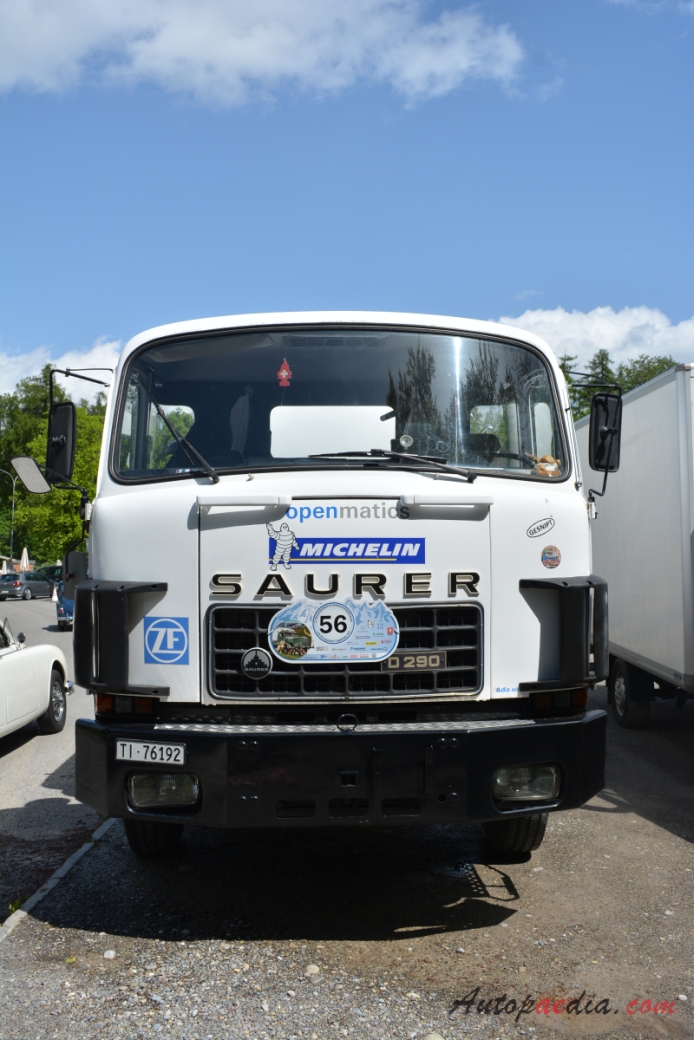 Saurer type D 1959-1983 (1979 Saurer D290 Swissvax 4x2 tank truck), front view