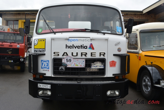 Saurer type D 1959-1983 (1979 Saurer D290 Swissvax 4x2 tank truck), front view