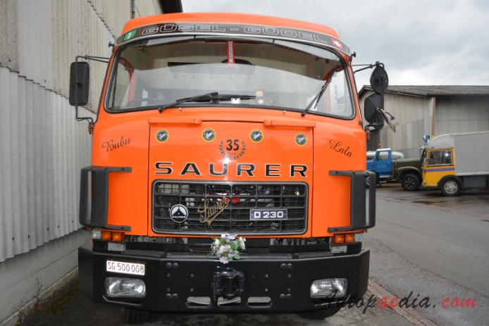 Saurer typ D 1959-1983 (1981 Saurer D230 Güsel Güdel 4x2 śmieciarka), przód