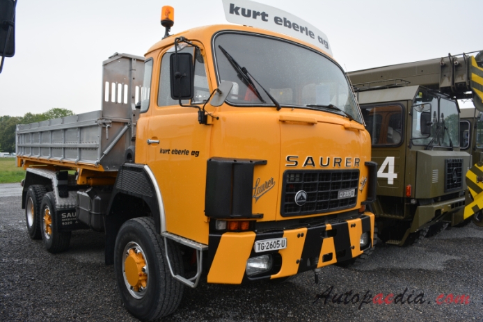 Saurer type D 1959-1983 (1983 Saurer D290B D3KT-B Kurt Eberle AG 6x4 dump truck), right front view
