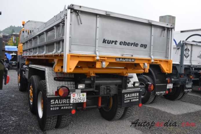 Saurer type D 1959-1983 (1983 Saurer D290B D3KT-B Kurt Eberle AG 6x4 dump truck),  left rear view