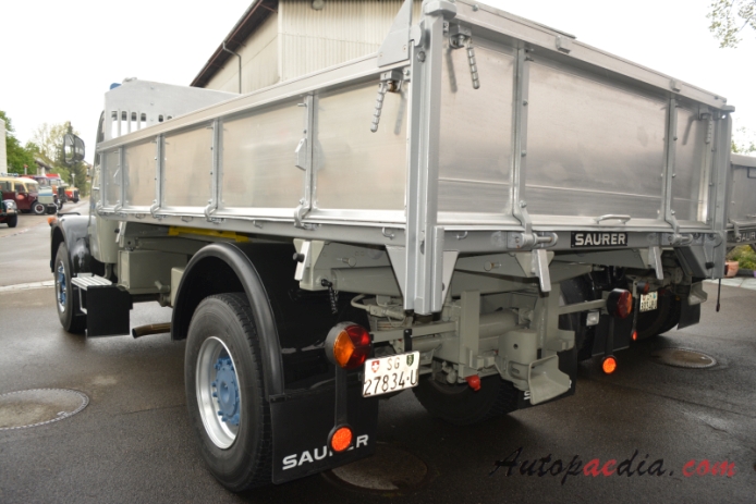 Saurer typ D 1959-1983 (1959-1974 Saurer 5D H.Stoll Söhne Transporte 4x2 wywrotka), lewy tył