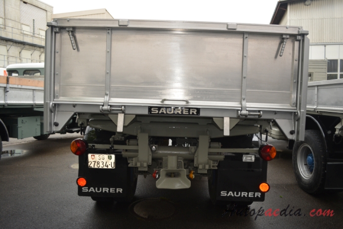 Saurer type D 1959-1983 (1959-1974 Saurer 5D H.Stoll Söhne Transporte 4x2 dump truck), rear view