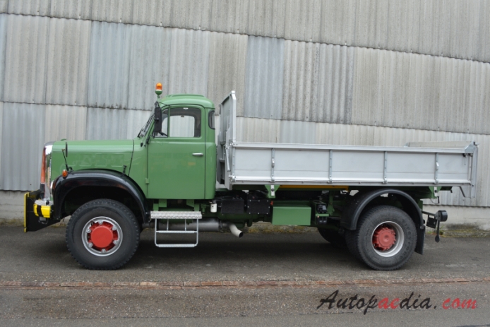 Saurer type D 1959-1983 (1972 Saurer 5DM 4x4 dump truck), left side view