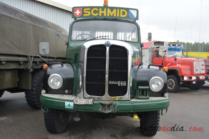 Saurer type D 1959-1983 (1972 Saurer 5DM E.Schmid Transportunternehmung 4x4 dump truck), front view