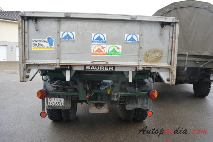 Saurer type D 1959-1983 (1972 Saurer 5DM E.Schmid Transportunternehmung 4x4 dump truck), rear view