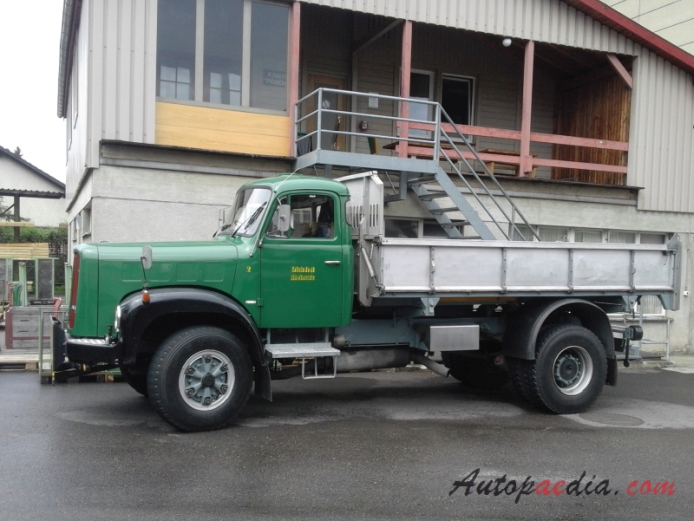 Saurer type D 1959-1983 (1973 Saurer 5D Erich Frei Rheinsulz 4x2 dump truck), left side view