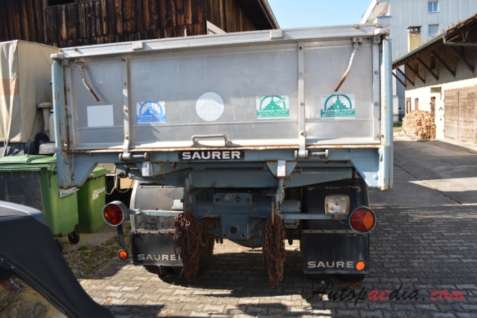 Saurer type D 1959-1983 (1974-1983 Saurer D290 Hans Bosshard Transporte Zürich 4x2 dump truck), rear view