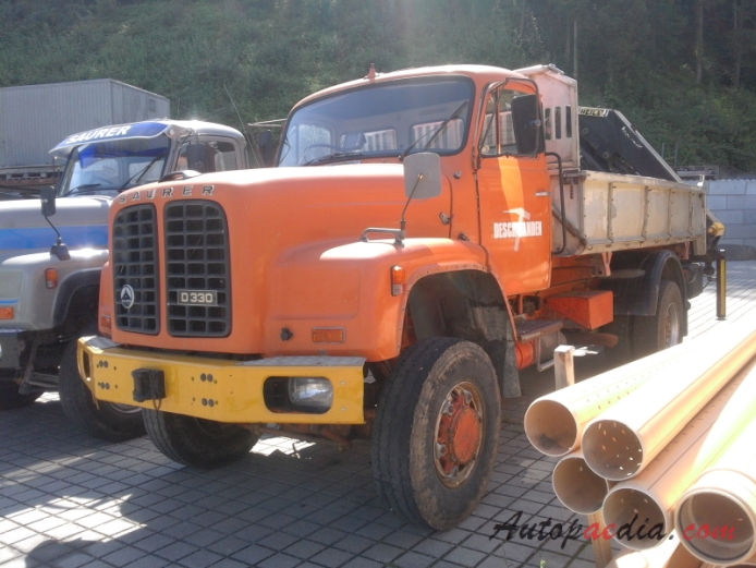 Saurer type D 1959-1983 (1974-1983 Saurer D330 Deschwanden 4x4 dump truck), left front view